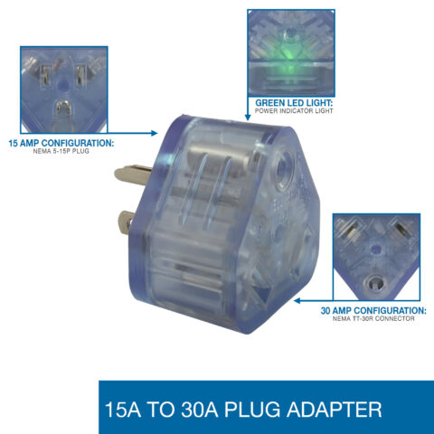 14101-LT: 15A to 30A Plug Adapter