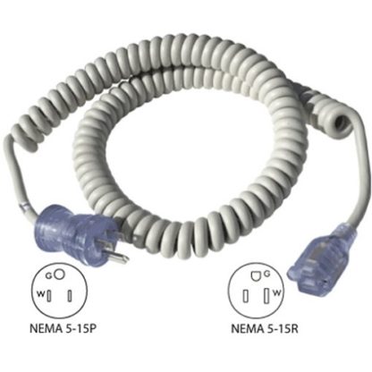 NEMA 5-15P Green Dot Male Plug to NEMA 5-15R Female Connector