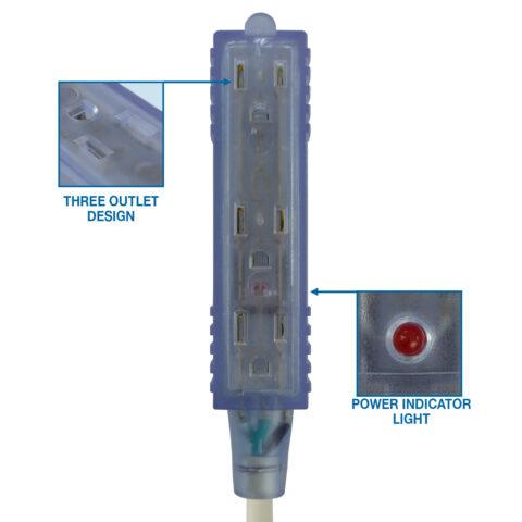 3 Outlet Hospital Strip With Coiled Cord - Image 3