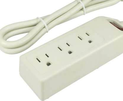 Three Outlet Power Strip & Cable