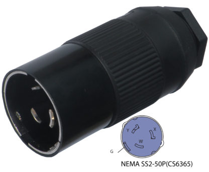 NEMA SS2-50P / CS6365 Male Plug