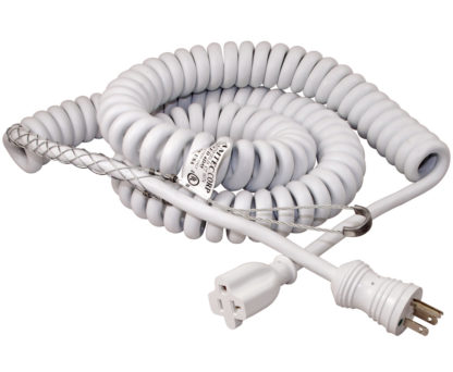 NEMA 5-15P to NEMA 5-15/20R Coiled Hospital Cable