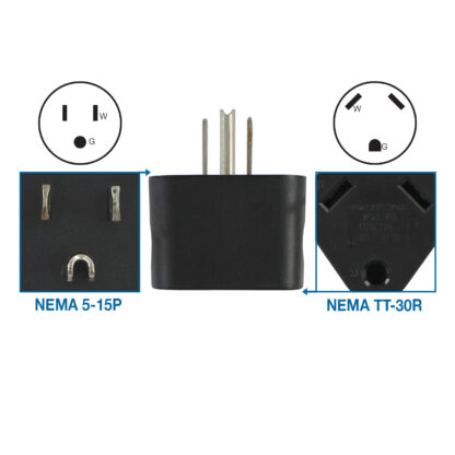 NEMA 5-15P to NEMA TT-30R Adapter