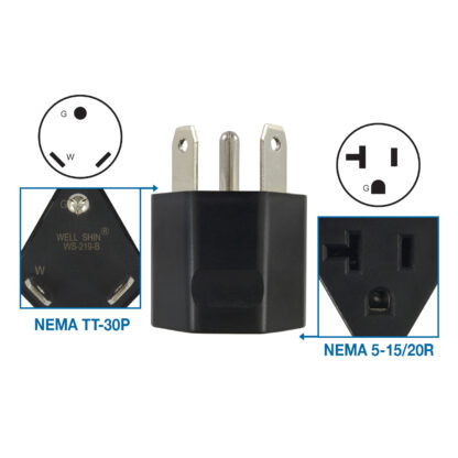 NEMA TT-30P to NEMA 5-15/20R Adapter