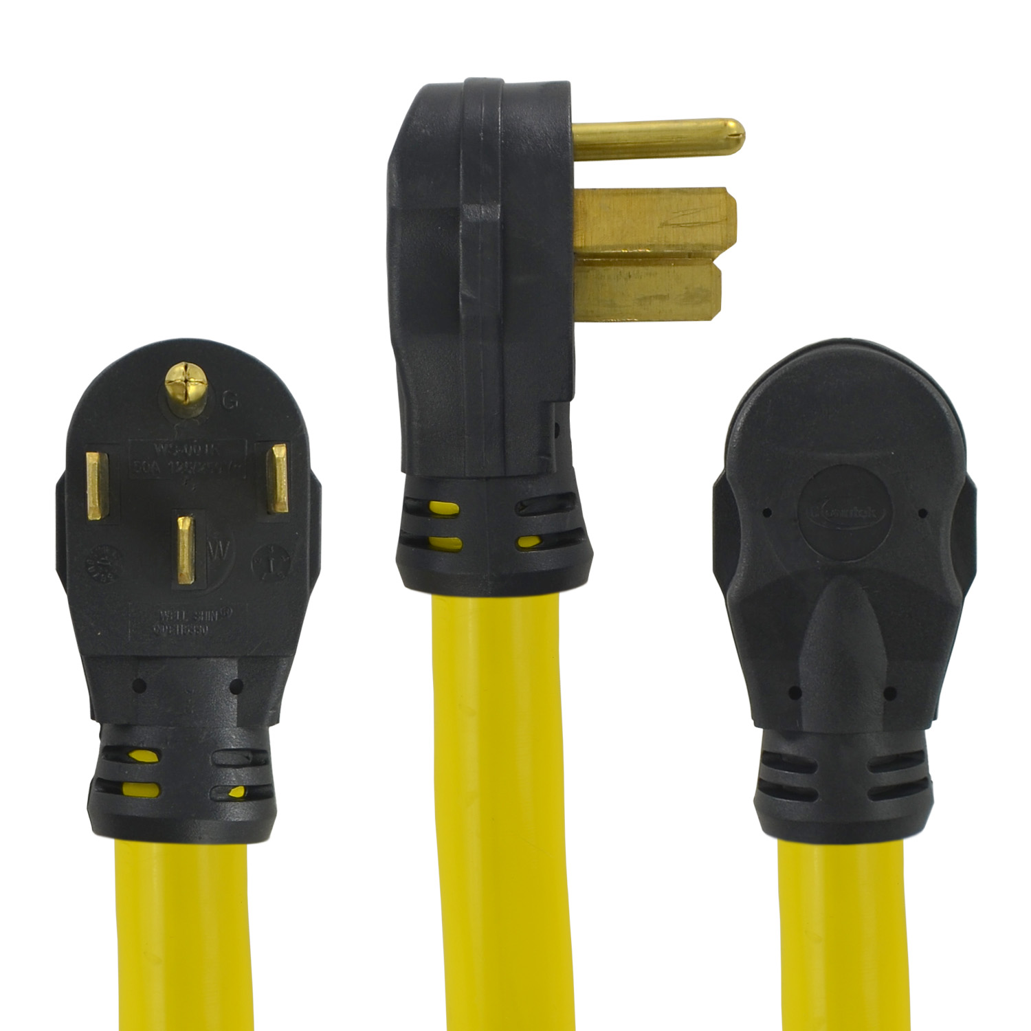 3ft 10-14 AWG 7-Way Trailer Plug Extension Cable