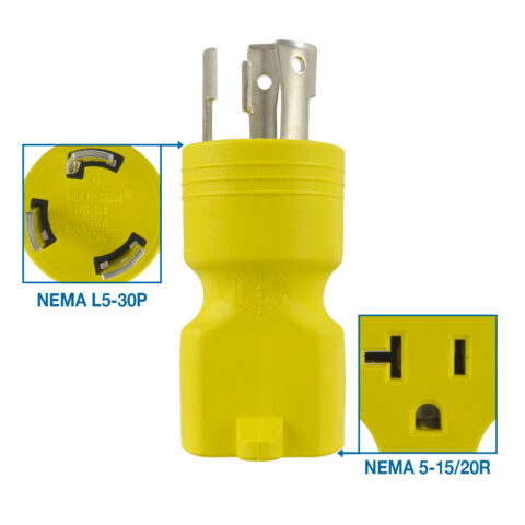 NEMA L5-30P to NEMA 5-15/20R