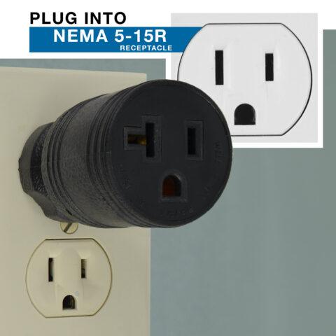 SKU# 30120: Adapts a 5-15R outlet into 5-15/20R outlet