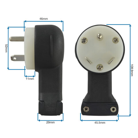 Assembly NEMA TT-30P Product Dimensions