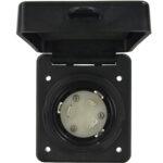 SKU# 80425-A-SQBK: Square Black L5-30 Marine & RV Inlet