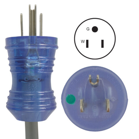 NEMA 5-15P Green Dot Plug