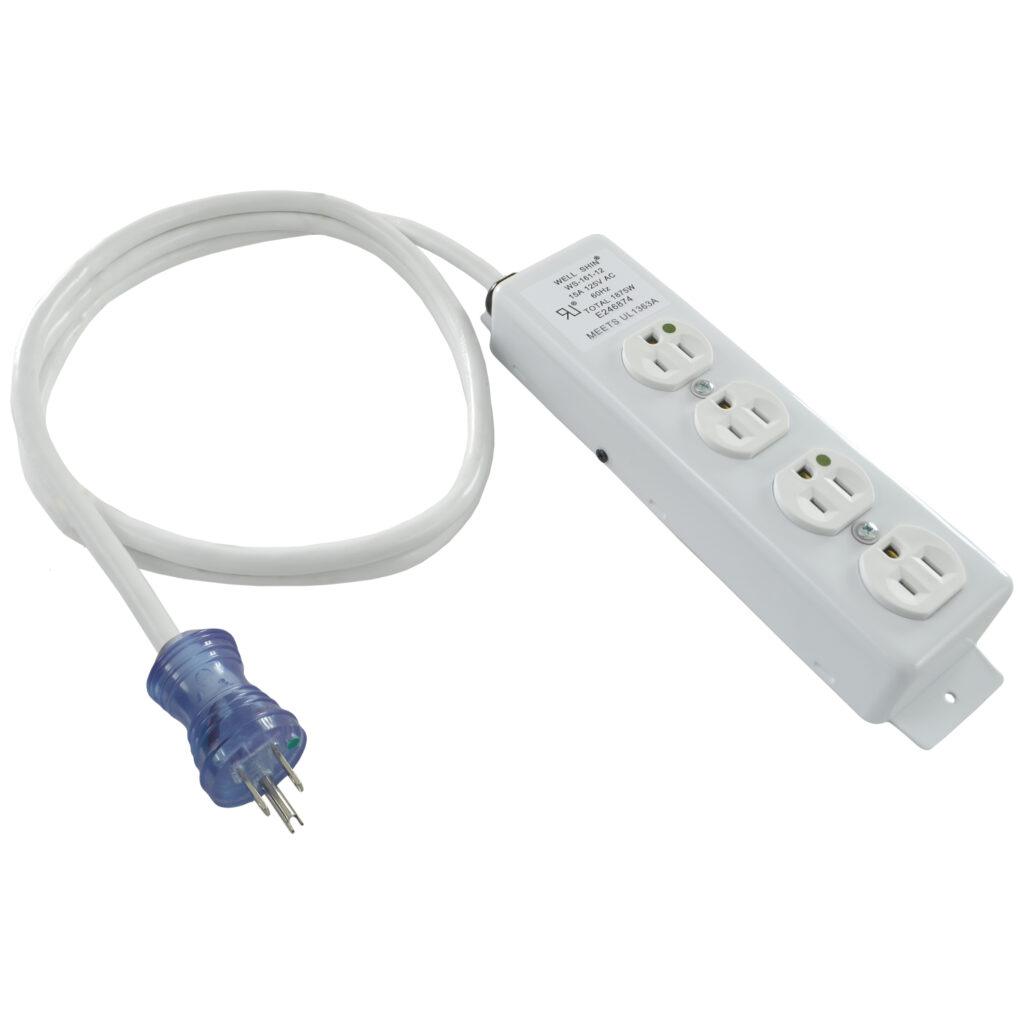 Hospital Power Socket Conntek 55203 Hospital Grade 4 Outlet Power Strip & 6ft. Cord