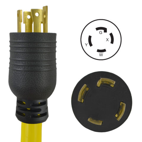 Locking NEMA L14-30P Plug