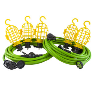 (2) 25ft. Multi-Outlet Cords With 5 Light Cages