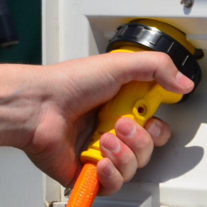 Male Plug Securely Locks Into Marine Pedestal