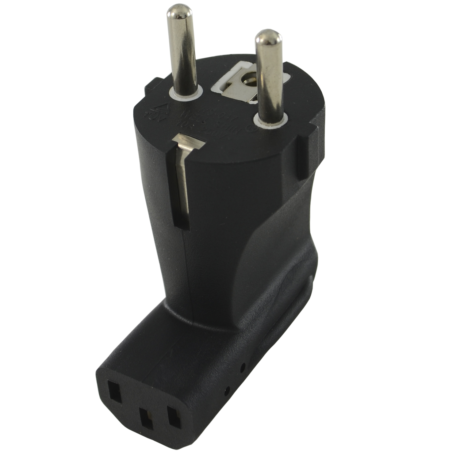 Conntek 30021 CEE 7/7 Europe Schuko to IEC C13 Travel Plug Adapter