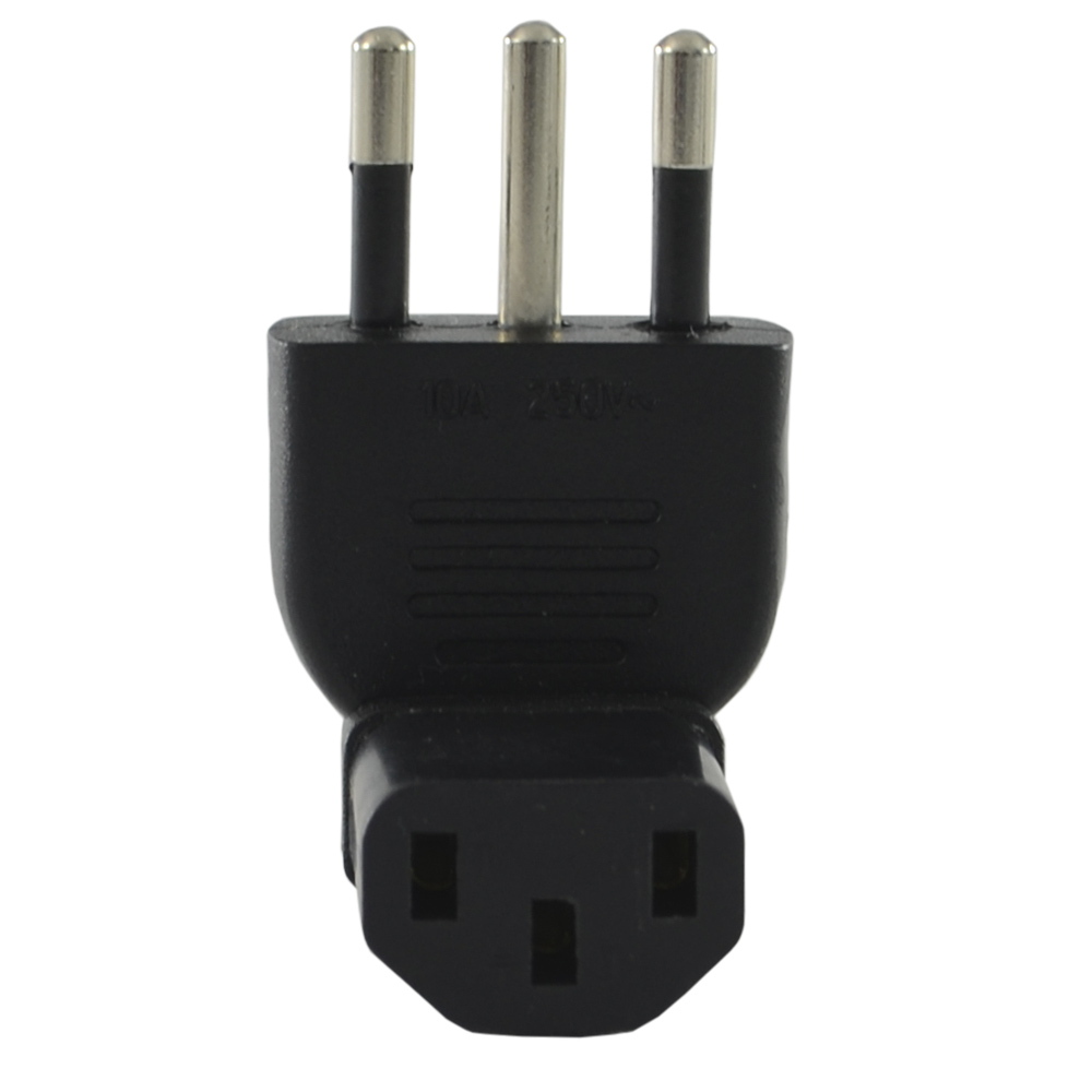 Conntek 30026 3 Pin Italy to IEC C13 Compact Plug Adapter