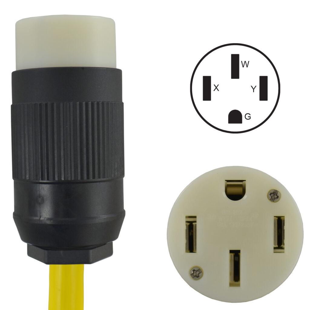 Conntek EV Adapter – NEMA 14-30P To 14-50R For Tesla & RV Charging, 30 Amp 125/250V, Pigtail Design