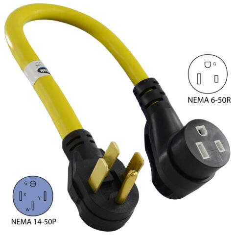 NEMA 14-50P to NEMA 6-50R Pigtail Adapter