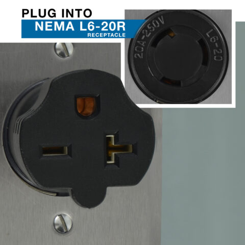 SKU# 30125: Adapts a L6-20R outlet into 6-15/20R outlet