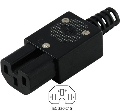 IEC C15 Assembly Female Connector