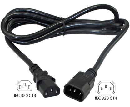 IEC C14 to IEC C13 Power Cord