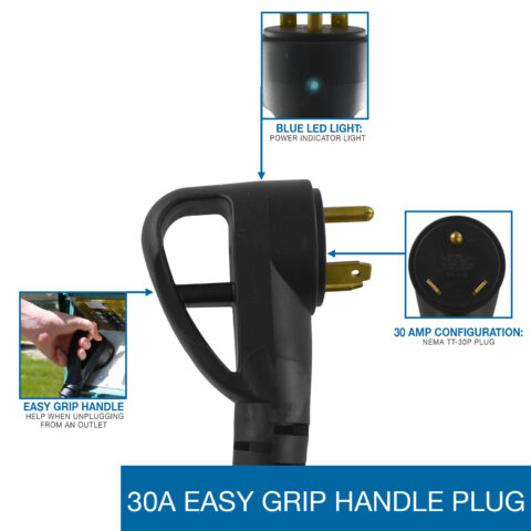NEMA 14-50P with easy grip handle
