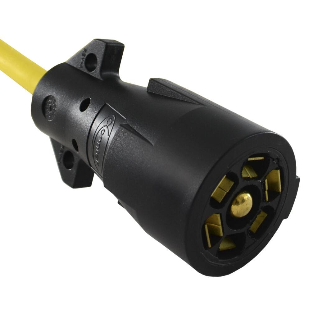 Conntek 10436-048 7 Way to 4 Flat Trailer Adapter With Spring Cable