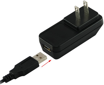 USB Cord Connects to Charger