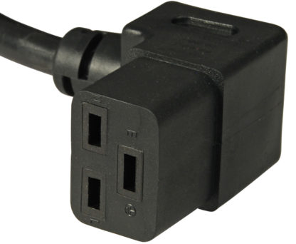 IEC C19 Female Connector With 90° Downward Angle