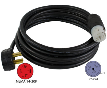 NEMA 14-30P to CS6364 Power Supply Cord