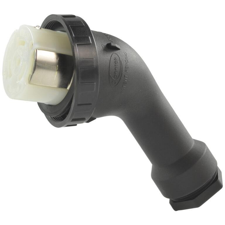 Conntek 60839-00 NEMA 14-50R Connector - 50 Amp, Black Nylon, For RV & Generator Cords