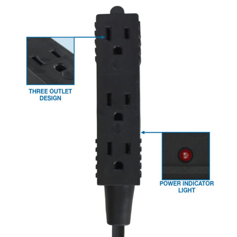 Features of the Three Outlet Power Strip