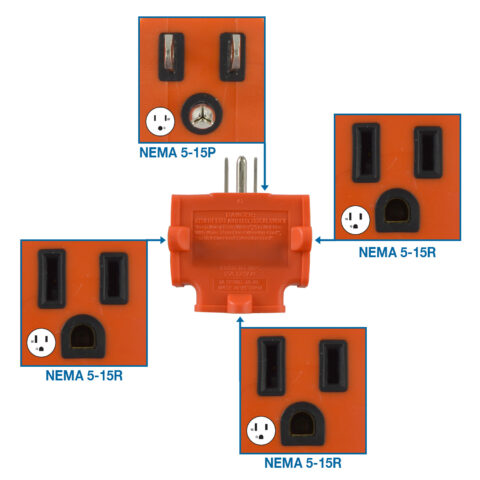SKU: 30109 Triple Outlet Adapter