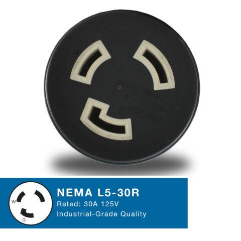 Locking NEMA L5-30R Connector