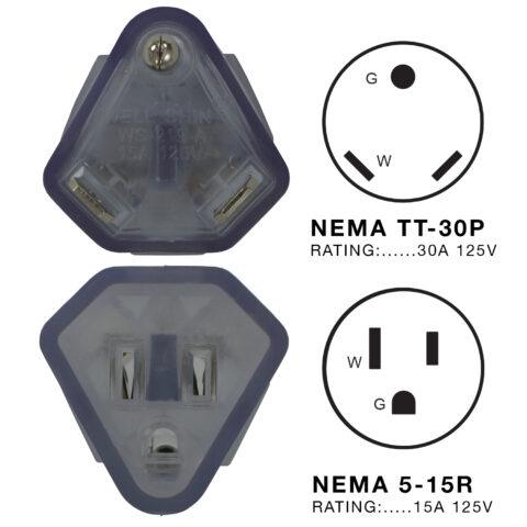RV 15 Amp to 30 Amp Plug Adapter - Image 3