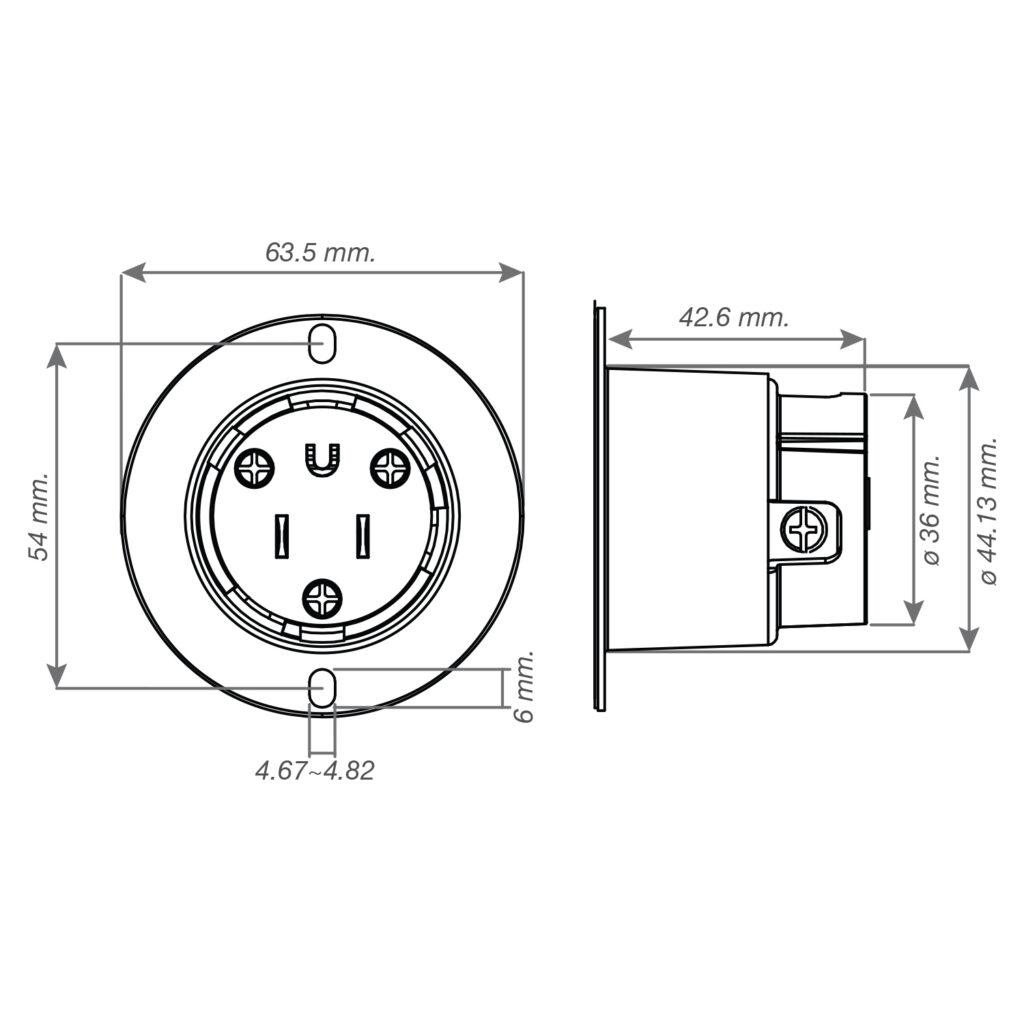 Power Inlet Socket With TriOutlet Power Strip