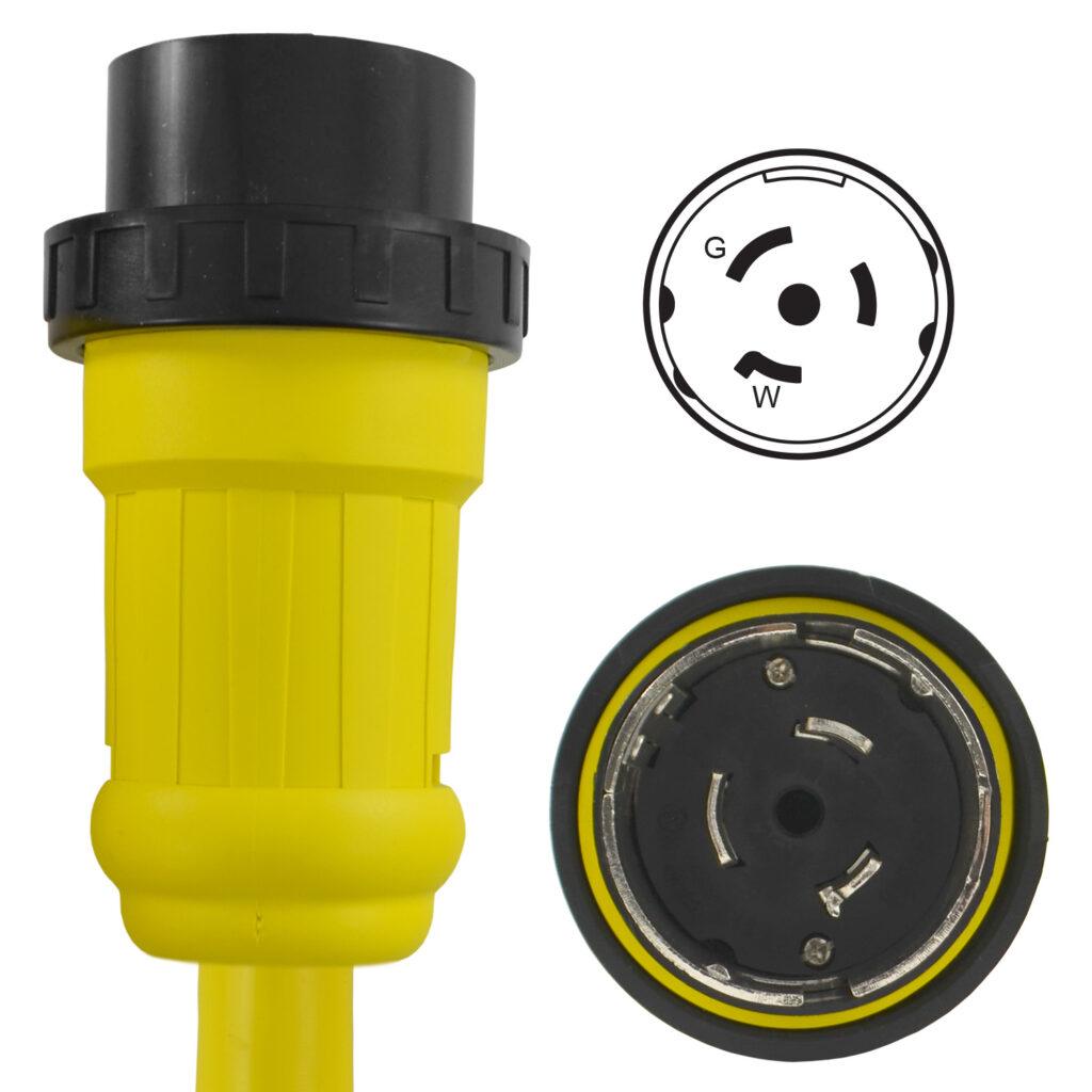 Conntek 17512 NEMA SS150P to SS250R Marine Shore Pigtail Adapter