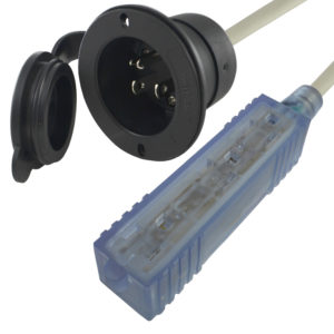 Inlet Socket With Tri-Outlet Power Strip -1ft